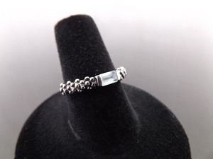 .925 Sterling Silver Emerald Cut Topaz Ring Size 7