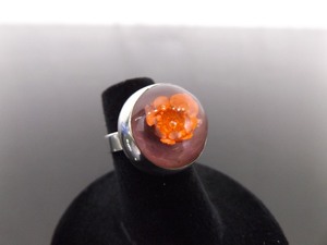 .925 Sterling Silver Encased Rose Cabochon Ring Size 5