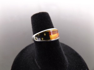 .925 Sterling Silver USA FLAG Toe Ring Size 6