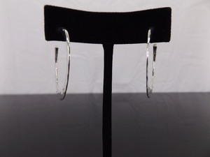 .925 Sterling Silver Flat Hoop Post Earrings