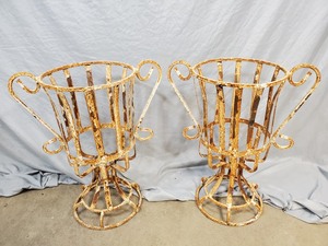 lot 13B image: 2 Shabby Chic Plant Stands