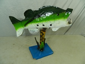 lot 41 image: New Recycled Metal Fish with Lure in Mouth