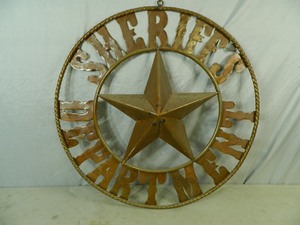 lot 54 image: New Recycled Metal Sheriffs Department Sign