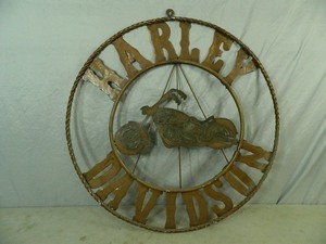 lot 69 image: New Recycled Metal Harley Davidson Sign