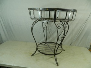 lot 70 image: New Large Recycled Metal Plant Stand  Table
