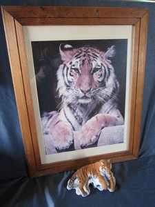 lot 115 image: Tiger Print & Figure