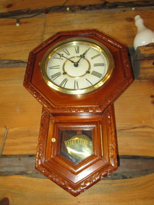 lot 122 image: Vintage Regulator Clock