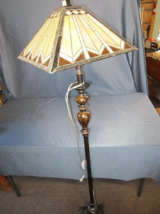 lot 138 image: Floor Lamp, Plastic Shade