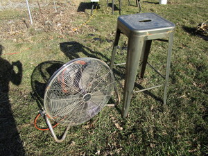 lot 223 image: Stool, Fan