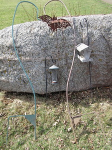 lot 243 image: Shepherds Hooks, Feeders, Garden Stakes