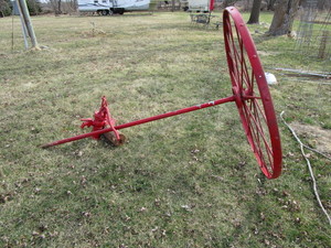 lot 246 image: Steel Wheel Plant Hanger, Pump