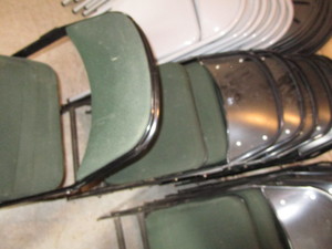 lot 172 image: Folding Padded Metal Chairs