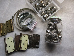 lot 286 image: Hose Clamps, Hinges