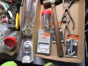 lot 291 image: Hitch Ball, Hooks, Hammer