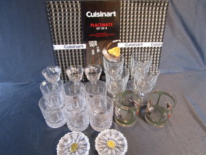 lot 82 image: Placemats, Glassware
