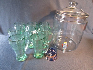 lot 100 image: Coca Cola Mugs, Beverage Dispenser