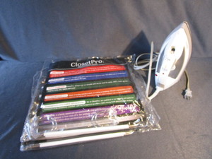 lot 346 image: Closet Organizers, Steam Iron