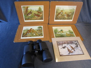lot 337 image: Maas Print, Placemats, Binoculars