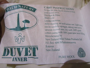 lot 485 image: Wool Duvet