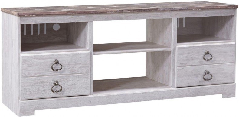 lot 41 image: Signature Design by Ashley, Willowton 64 TV Stand, W267-68 - BRAND NEW - NO RESERVE