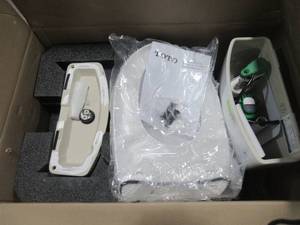 lot 311 image: Toto Aquia IV 1-Piece 0.81.28 GPF Dual Flush Elongated Toilet with CeFiONtect in Cotton White MS646124CEMFG#01
