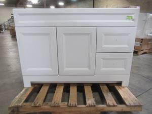 lot 330 image: Home Decorators Collection Sedgewood 48-12 in. W Bath Vanity in White PPLNKWHT48D