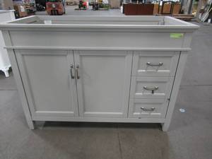 lot 105 image: Home Decorators Collection Ashburn 48 in. W x 21.75 in. D Vanity Cabinet in Grey, ASGRA4821DR.