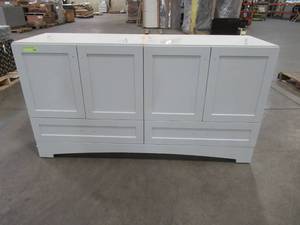 lot 108 image: Lancaster 60 in. W x 19 in. D Bath Vanity Cabinet in Pearl Gray, (Cabinet Only). LC60P2-PG.IN nice condition
