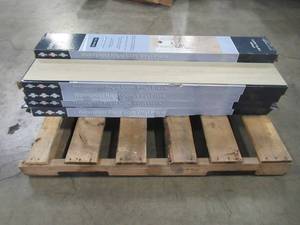 lot 341 image: 9 CASES - Saratoga Collection Blonde Oak Blonde Oak Waterproof Rigid Core Vinyl Plank Flooring 725-7034