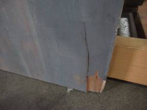 lot 605 image: Butcher Block Acacia with Dusk Grey Wood Oil 6 ft. 2 in. L x 3 ft. 4 in. W x 1.5 in. T