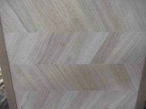 lot 618 image: Butcher Block Unfinished Hevea Chevron 56.5 in. L x 25 in. D x 1.5 in. T