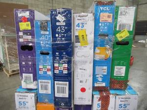 lot 54 image: UNTOUCHED Wholesale Pallet of 40 43 50 & 55 Smart Ultra HD TVs - $ 3,619.86 RETAIL VALUE