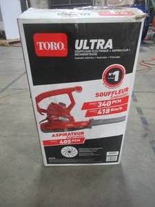 lot 13 image: Toro Ultra 250 MPH 350 CFM Electric 12 Amp BlowerVacuumMulcher 51619