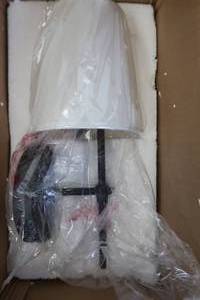 lot 621 image: Elegant Lighting Mel Collection 1 Light Wall Sconce in Black Finish - 5.5D x 15H