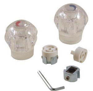 lot 667 image: Danco Small Faucet Handles in Clear Acrylic