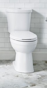 lot 604 image: Gerber Wrightwood Dual Flush 12 Rough-In Two-Piece Elongated ErgoHeight Toilet