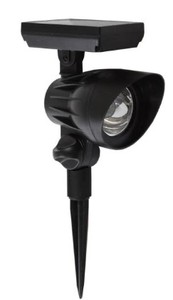 lot 673 image: Hampton Bay 45 Lumens Solar Black Outdoor LED Landscape Spotlight 6 Pack