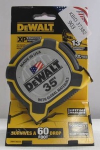 lot 903 image: DeWalt 35 ft. x 1-14 in. XP Premium Tape Measure
