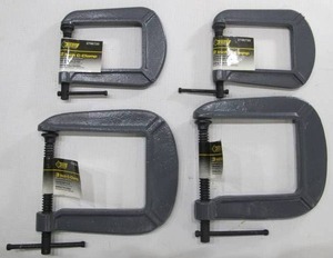 lot 910 image: 4-Pack Steel Grip 2 Inch & 3 Inch C-Clamps