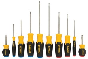 lot 902 image: DeWalt 9-Piece Screwdriver Set DWHT62513L