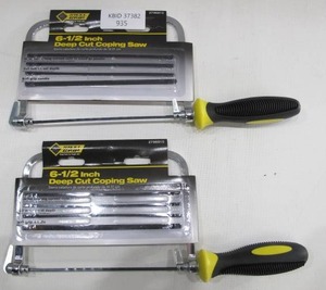 lot 935 image: 2-Pack Steel Grip 6.5 Inch Deep Cut Coping Saws with 10 Blades