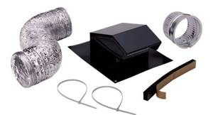 lot 1004 image: Broan-NuTone RVK1A Roof Vent Kit for Round Duct Black