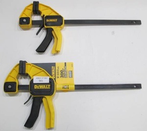lot 965 image: 2-Pack DeWalt 12 in. 300 lb. Trigger Clamp w3.75 in. Throat Depth