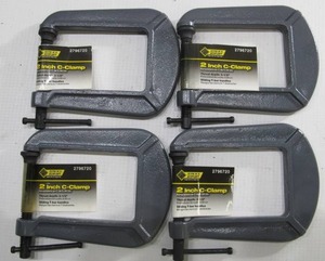 lot 978 image: 4-Pack Steel Grip 2-Inch C-Clamps