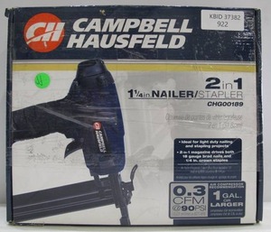 lot 922 image: Campbell-Hausfeld 2-In-1 1-14 90 PSI Nailer Stapler CHG00189