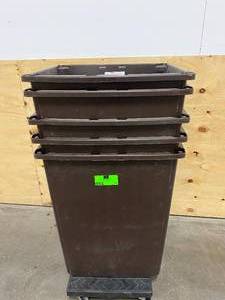 lot 25 image: RUBBERMAID Lot of 5- 256B Glutton Outdoor Containers (no lids) 56 Gallons