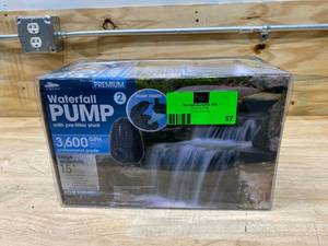 lot 57 image: SMARTPOND 3600-GPH Submersible Waterfall Pump (retails for $198)