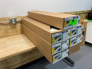 lot 13 image: AMERIMAX HOME PRODUCTS Lot of 7-  3 ft. White Snap-In Filter Gutter Guard (25-Pack)