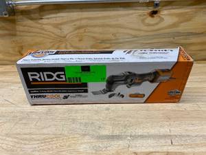 lot 17 image: RIDGID 4 Amp Corded JobMax Multi-Tool with Tool-Free Head
