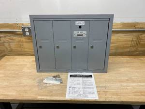 lot 65 image: SALSBURY INDUSTRIES Vertical Mailbox, 4 Doors, Alum